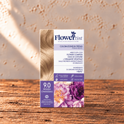 COLORAZIONE CAPELLI BIONDO CHIARISSIMO 9.0 - FLOWERTINT