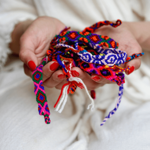 BRACCIALE IN COTONE COLORATO