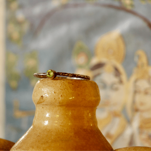 ANELLO FEDINA PERIDOTO - JAIPUR